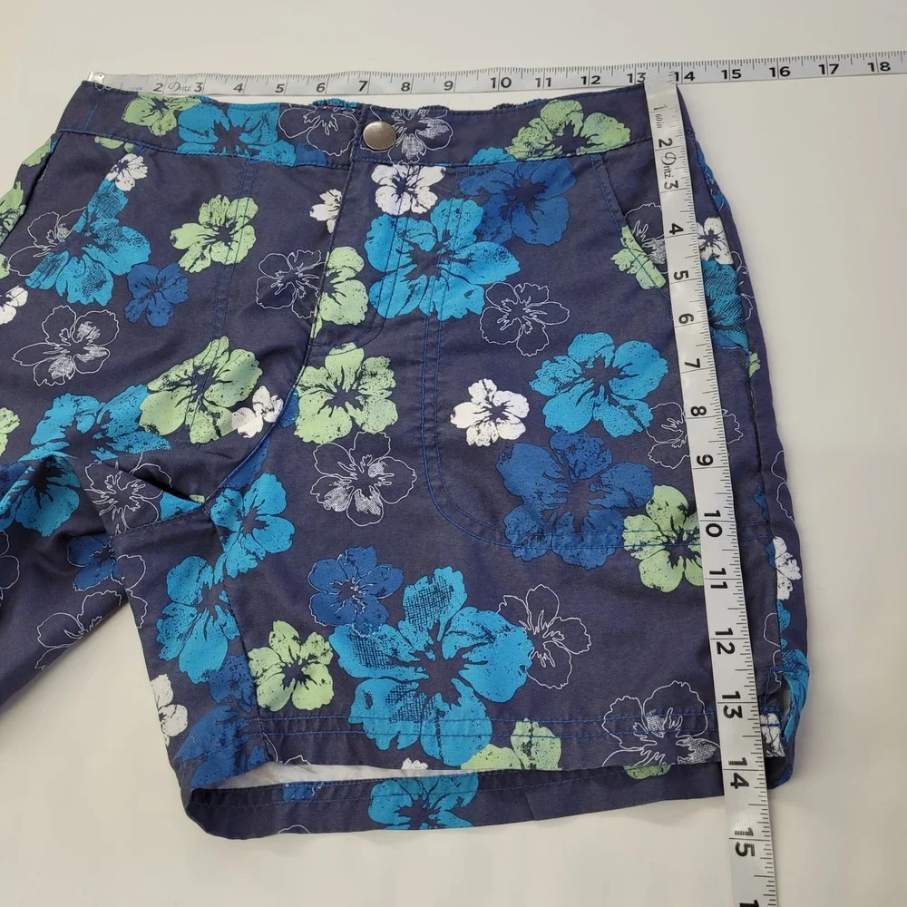 Reel Legends‎ Mens Floral Swim Trunks Shorts Blue Green White Size S Fishing